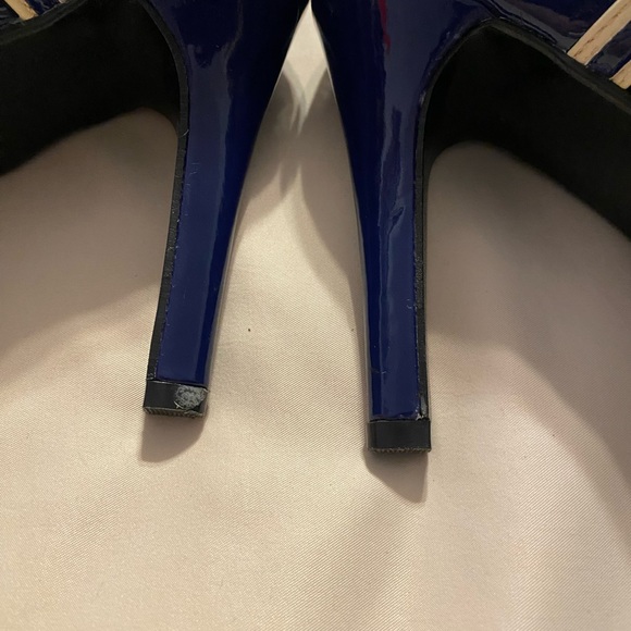 Blue and ivory rockabilly high heels - Picture 4 of 6